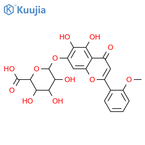2',5,6,7-Tetrahydroxyflavone; 2'-Me ether, 7-O-β-D-glucuronopyranoside structure