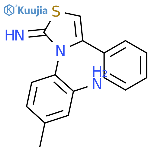 Benzenamine, 2-(2-imino-4-phenyl-3(2H)-thiazolyl)-5-methyl- structure