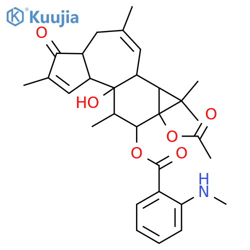 9,12,13-Trihydroxy-1,6-tigliadien-3-one; (4α,9α,12β,13α)-form, 12-O-(2-Methylaminobenzoyl), 13-Ac structure