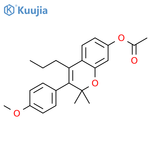 [3-(4-methoxyphenyl)-2,2-dimethyl-4-propylchromen-7-yl] Acetate structure
