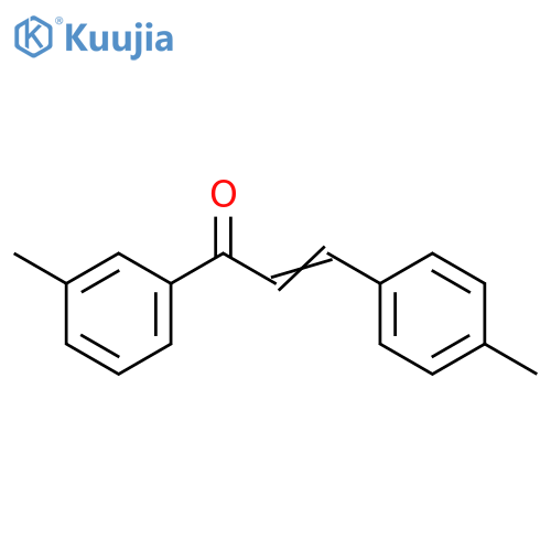(2E)-1-(3-methylphenyl)-3-(4-methylphenyl)prop-2-en-1-one structure