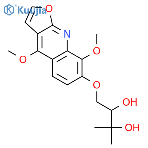 (2S)-1-(4,8-Dimethoxyfuro[2,3-b]quinolin-7-yl)oxy-3-methylbutane-2,3-diol structure