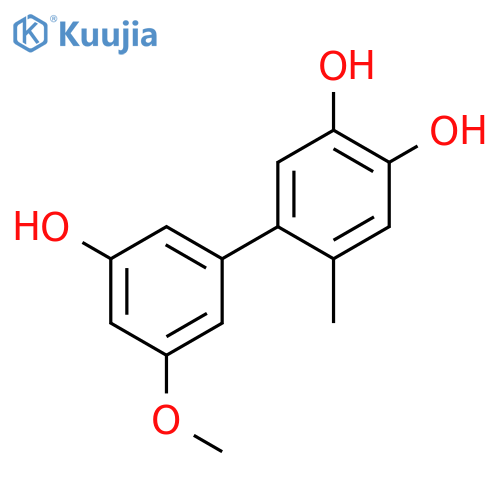 5'-methoxy-6-methyl-biphenyl-3,4,3'-triol structure