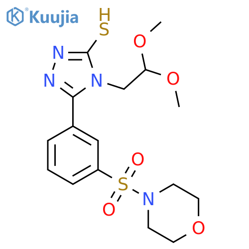 <br>4-(2,2-Dimethoxy-ethyl)-5-[3-(morpholine-4-sulfonyl)-phenyl]-4H-[1,2,4]tria zole-3-thiol structure