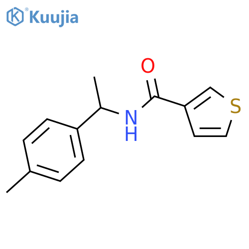N-[1-(4-methylphenyl)ethyl]thiophene-3-carboxamide structure