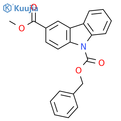 9H-Carbazole-3,9-dicarboxylic acid, 3-methyl 9-(phenylmethyl) ester structure