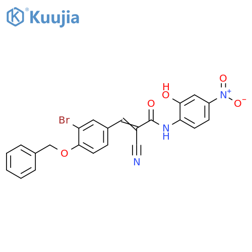 3-[3-Bromo-4-(phenylmethoxy)phenyl]-2-cyano-N-(2-hydroxy-4-nitrophenyl)-2-propenamide structure
