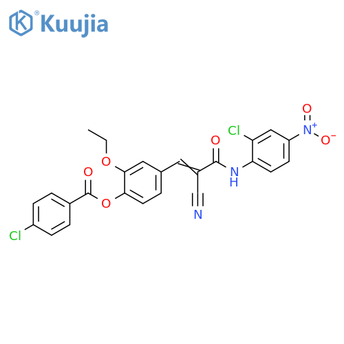 4-[3-[(2-Chloro-4-nitrophenyl)amino]-2-cyano-3-oxo-1-propen-1-yl]-2-ethoxyphenyl 4-chlorobenzoate structure