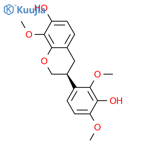 (3S)-3-(3-hydroxy-2,4-dimethoxyphenyl)-8-methoxy-3,4-dihydro-2H-chromen-7-ol structure