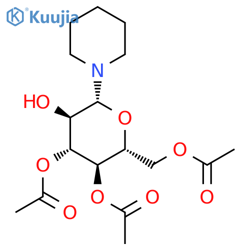N-(3,4,6-Tri-O-acetyl-b-D-glucopyranosyl)piperidine structure