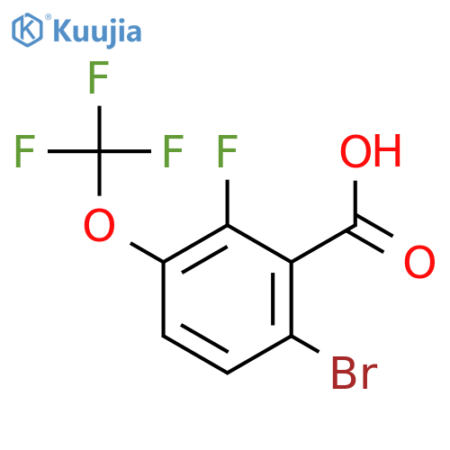 BENZOIC ACID, 6-BROMO-2-FLUORO-3-(TRIFLUOROMETHOXY)- structure