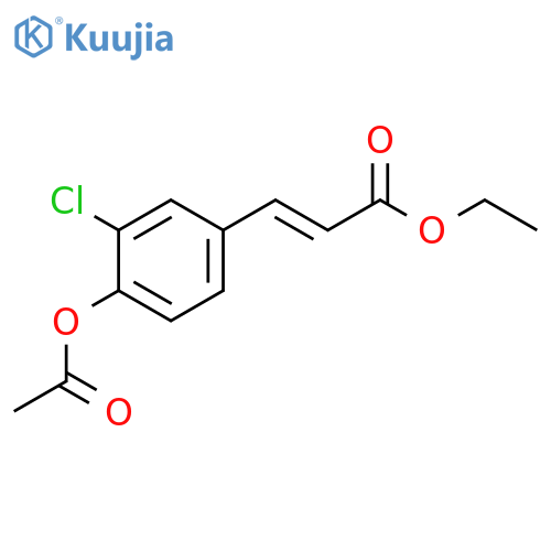 2-Propenoic acid, 3-[4-(acetyloxy)-3-chlorophenyl]-, ethyl ester, (2E)- structure