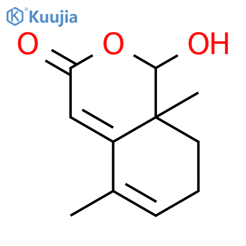 1-hydroxy-5,8a-dimethyl-1,7,8,8a-tetrahydro-3H-isochromen-3-one structure