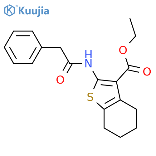 ethyl 2-[(phenylacetyl)amino]-4,5,6,7-tetrahydro-1-benzothiophene-3-carboxylate structure