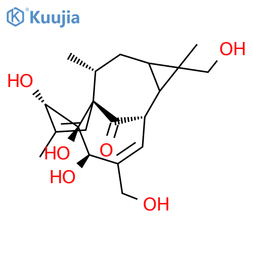 1H-2,8a-Methanocyclopenta[a]cyclopropa[e]cyclodecen-11-one,1a,2,5,5a,6,9,10,10a-octahydro-5,5a,6-trihydroxy-1,4-bis(hydroxymethyl)-1,7,9-trimethyl-,(1S,1aR,2R,5R,5aR,6S,8aS,9R,10aR)- (9CI) structure