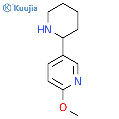 2-Methoxy-5-(piperidin-2-yl)pyridine structure