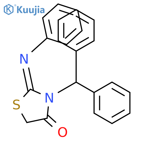 4-Thiazolidinone, 3-(diphenylmethyl)-2-(phenylimino)- structure