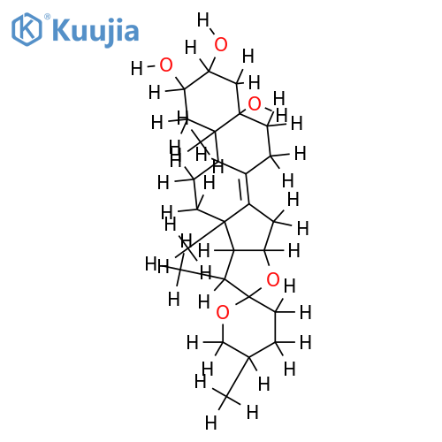 (2alpha,3bata,5alpha,25R)-Spirost-8(14)-ene-2,3,5-triol structure