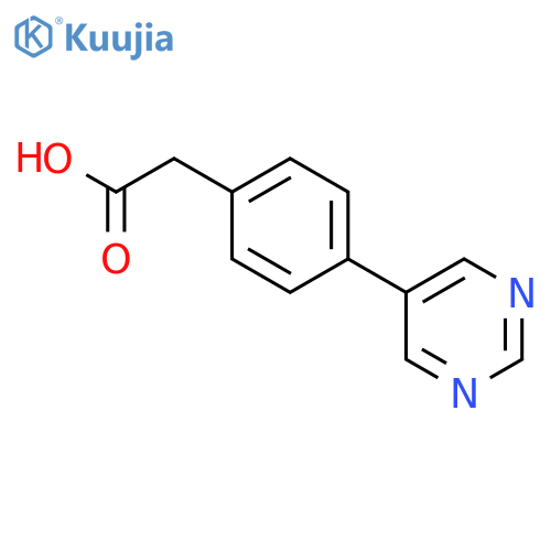 Benzeneacetic acid, 4-(5-pyrimidinyl)- (9CI) structure
