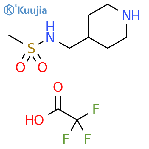 N-(piperidin-4-yl)methylmethanesulfonamide, trifluoroacetic acid structure
