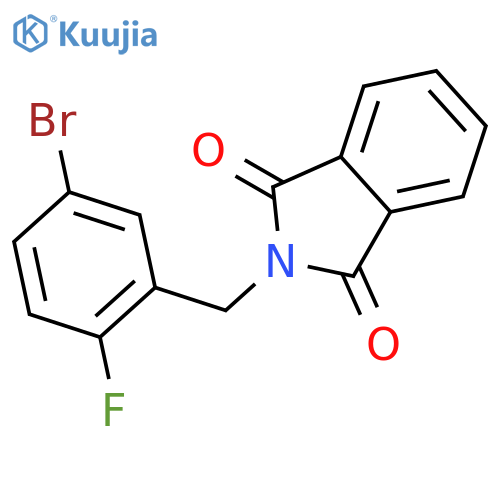 1H-Isoindole-1,3(2H)-dione,2-[(5-bromo-2-fluorophenyl)methyl]- structure