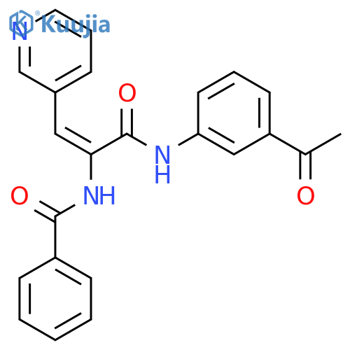 N-{(E)-1-[(3-acetylphenyl)carbamoyl]-2-pyridin-3-ylethenyl}benzamide structure