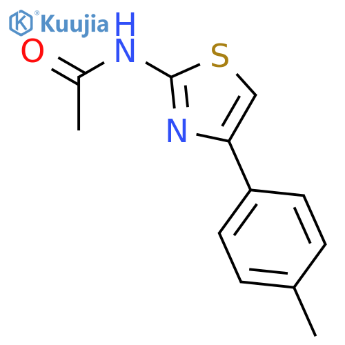 N-[4-(4-methylphenyl)-1,3-thiazol-2-yl]acetamide structure