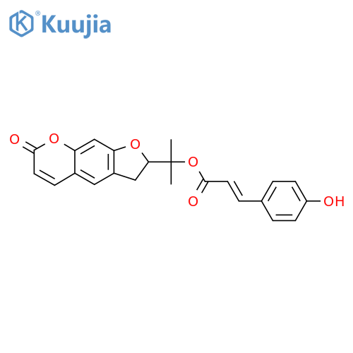 2,3-Dihydro-2-(1-hydroxy-1-methylethyl)-7H-furo[3,2-g][1]benzopyran-7-one; (R)-form, O-(4-Hydroxycinnamoyl) structure
