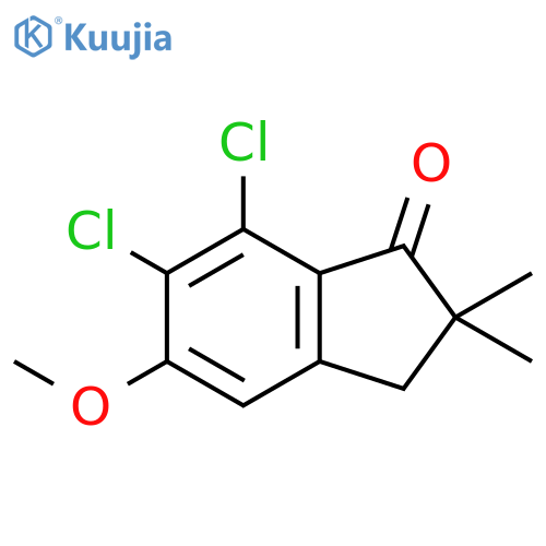 1H-Inden-1-one, 6,7-dichloro-2,3-dihydro-5-methoxy-2,2-dimethyl- structure