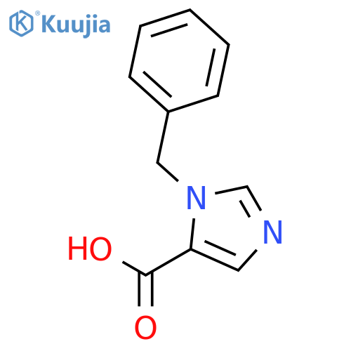 1-(phenylmethyl)-1H-Imidazole-5-carboxylic acid structure