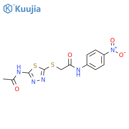 2-(5-acetamido-1,3,4-thiadiazol-2-yl)sulfanyl-N-(4-nitrophenyl)acetamide structure