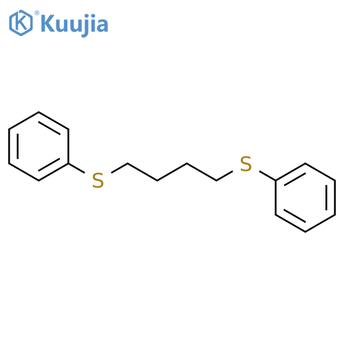1,1'-(butane-1,4-diyldisulfanediyl)dibenzene structure