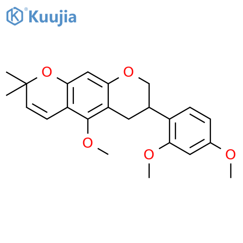 3-(2,4-dimethoxy-phenyl)-5-methoxy-8,8-dimethyl-3,4-dihydro-2H,8H-pyrano[3,2-g]chromene structure