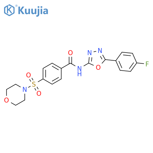 N-[5-(4-fluorophenyl)-1,3,4-oxadiazol-2-yl]-4-(morpholine-4-sulfonyl)benzamide structure