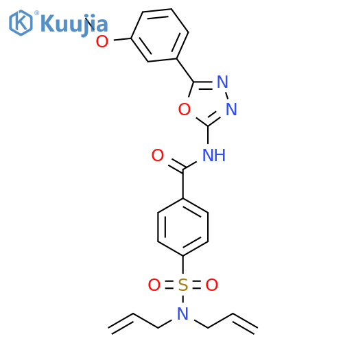 4-bis(prop-2-en-1-yl)sulfamoyl-N-5-(3-methoxyphenyl)-1,3,4-oxadiazol-2-ylbenzamide structure