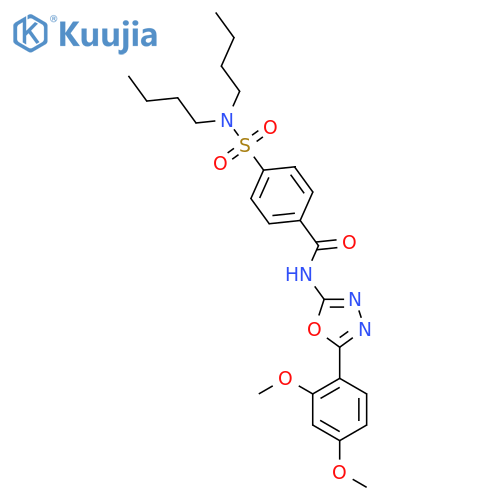 4-(dibutylsulfamoyl)-N-5-(2,4-dimethoxyphenyl)-1,3,4-oxadiazol-2-ylbenzamide structure