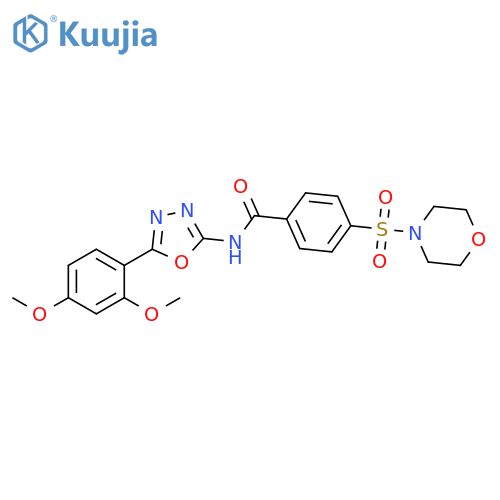 N-5-(2,4-dimethoxyphenyl)-1,3,4-oxadiazol-2-yl-4-(morpholine-4-sulfonyl)benzamide structure