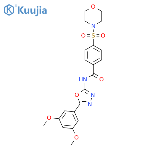 N-5-(3,5-dimethoxyphenyl)-1,3,4-oxadiazol-2-yl-4-(morpholine-4-sulfonyl)benzamide structure