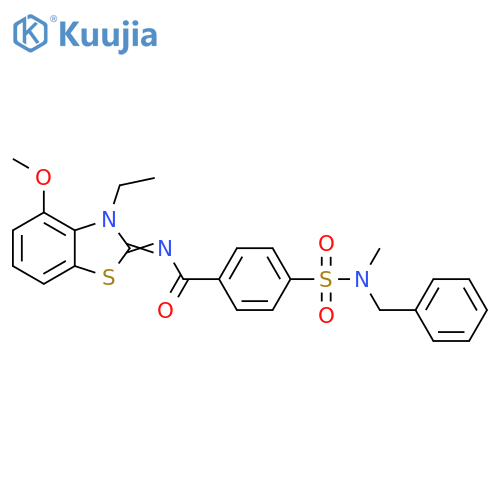 4-benzyl(methyl)sulfamoyl-N-(2E)-3-ethyl-4-methoxy-2,3-dihydro-1,3-benzothiazol-2-ylidenebenzamide structure