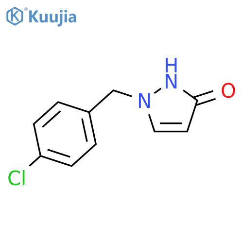 3H-Pyrazol-3-one, 1-[(4-chlorophenyl)methyl]-1,2-dihydro- structure