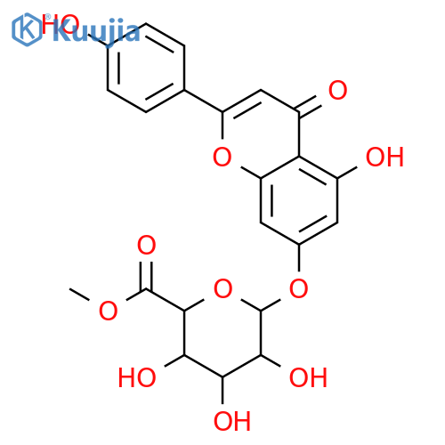 (2S,3S,4S,5R,6S)-Methyl 3,4,5-trihydroxy-6-((5-hydroxy-2-(4-hydroxyphenyl)-4-oxo-4H-chromen-7-yl)oxy)tetrahydro-2H-pyran-2-carboxylate structure