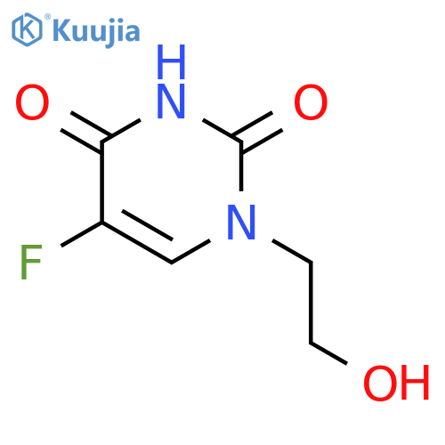 2,4(1H,3H)-Pyrimidinedione, 5-fluoro-1-(2-hydroxyethyl)- structure