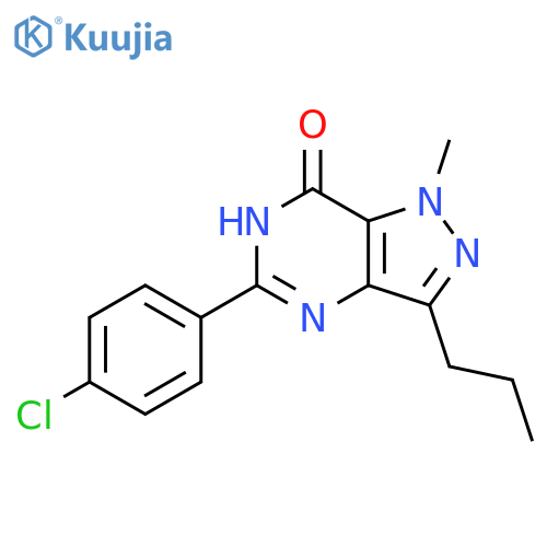 7H-Pyrazolo[4,3-d]pyrimidin-7-one,5-(4-chlorophenyl)-1,4-dihydro-1-methyl-3-propyl- structure