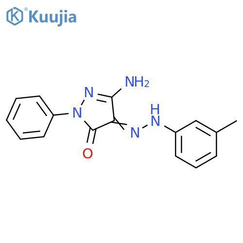 (4Z)-3-amino-4-[2-(3-methylphenyl)hydrazin-1-ylidene]-1-phenyl-4,5-dihydro-1H-pyrazol-5-one structure