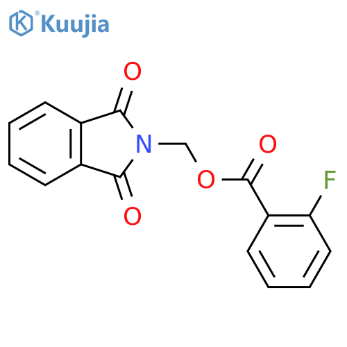 (1,3-dioxo-2,3-dihydro-1H-isoindol-2-yl)methyl 2-fluorobenzoate structure