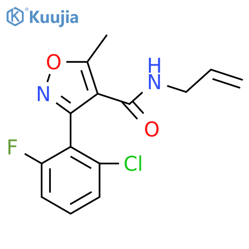 3-(2-chloro-6-fluorophenyl)-5-methyl-N-(prop-2-en-1-yl)-1,2-oxazole-4-carboxamide structure