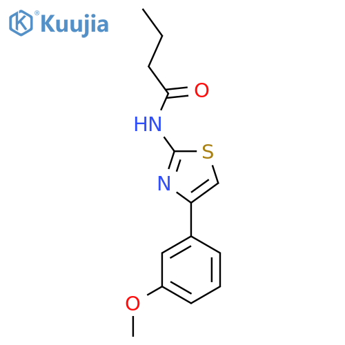 N-4-(3-methoxyphenyl)-1,3-thiazol-2-ylbutanamide structure