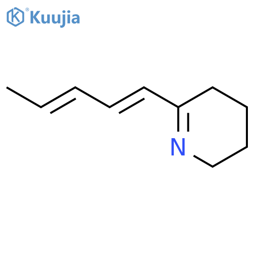 6-[(1E,3E)-penta-1,3-dien-1-yl]-2,3,4,5-tetrahydropyridine structure