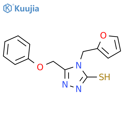 4-(furan-2-yl)methyl-5-(phenoxymethyl)-4H-1,2,4-triazole-3-thiol structure