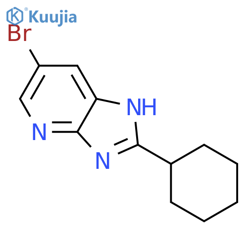 1H-Imidazo[4,5-b]pyridine, 6-bromo-2-cyclohexyl- structure